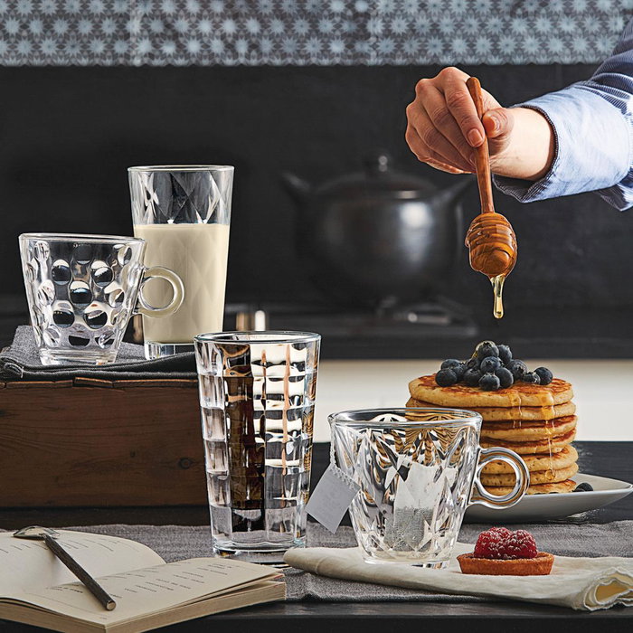 Bormioli Rocco Set 6 Verres Bas Cube 24,5 cl Verre Transparent