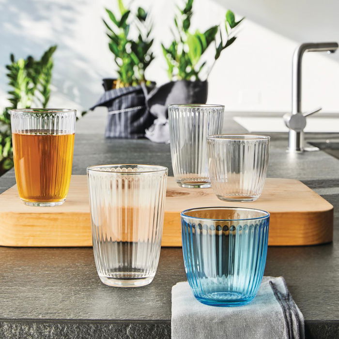 Set de Verres Bormioli Rocco Line Bleu verre 290 ml Set de Verres Bormioli Rocco Line Bleu verre 290 ml