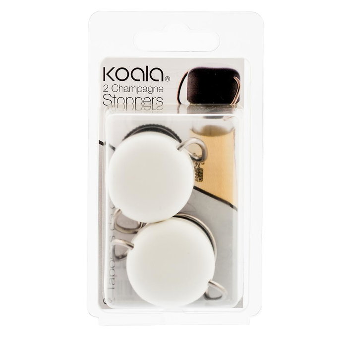 Koala Set Bouchons Champagne Inox Bodega 2 Pièces 5x3,5 cm