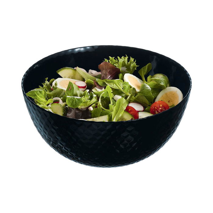 Luminarc Pampille Negro Saladier en Verre 24 cm Noir