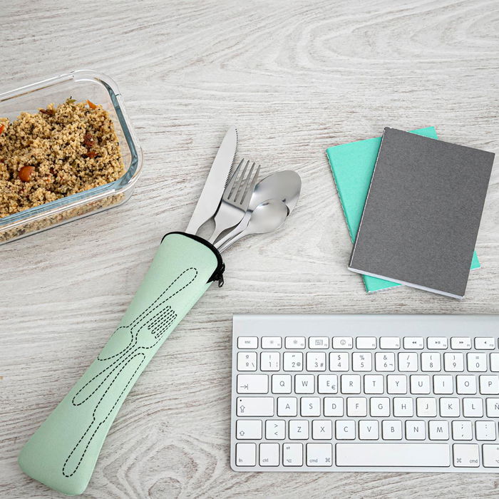 Quid Set de 4 Couverts Viba en Acier, Multicolore, 24,5x6x3 cm Quid Set de 4 Couverts Viba en Acier, Multicolore, 24,5x6x3 cm