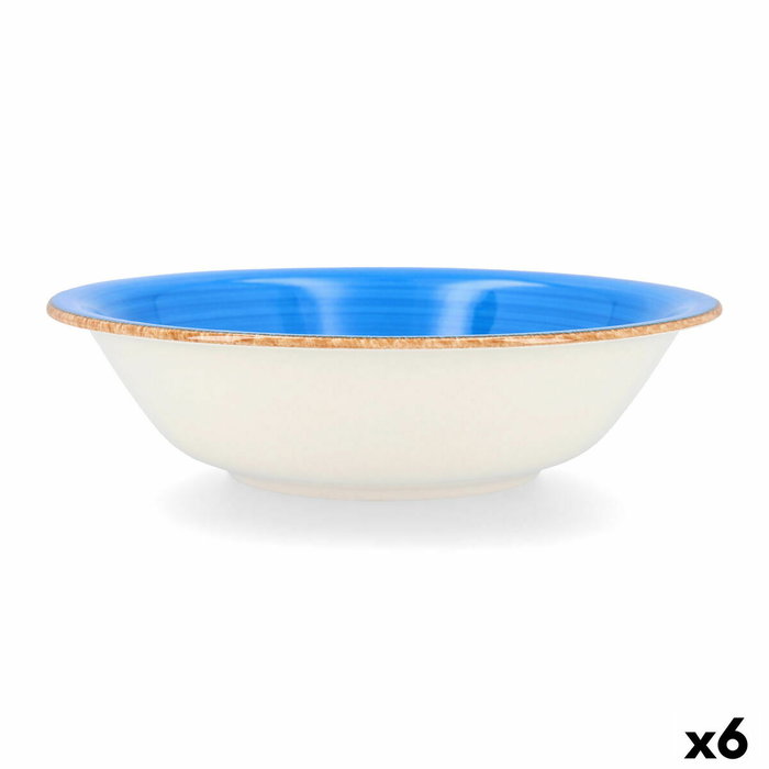 Quid Saladier en Céramique Vita Bleu 23 cm (6 Unités)
