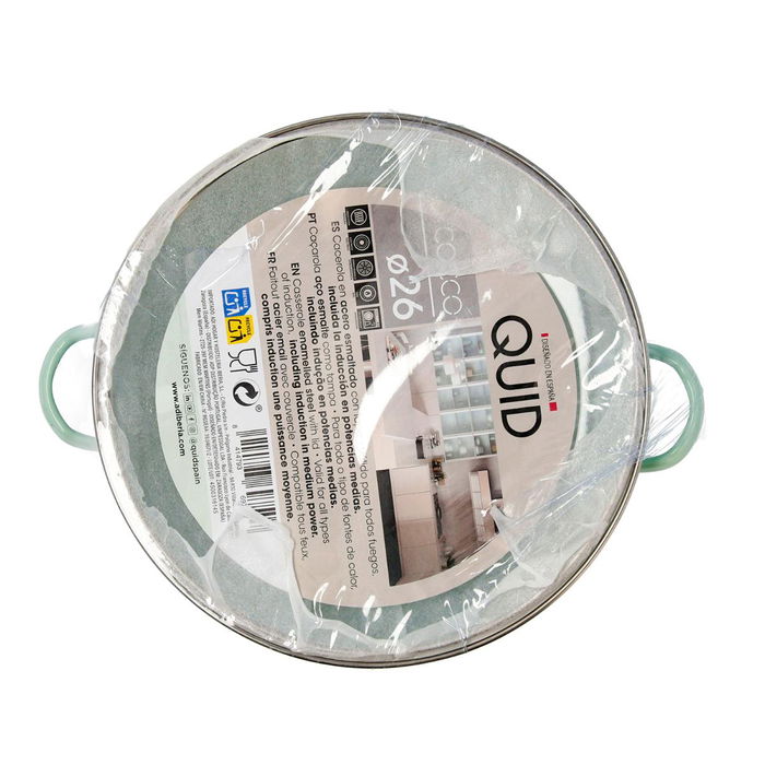 Casserole avec Couvercle en Verre Quid Cocco 26 cm Acier émaillé