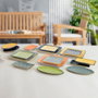 Quid Assiette Carrée Pippa Porcelaine Multicolore 15x15 cm (8 Unités)
