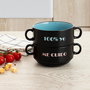 Quid Bol Cerámico Vita Aqua 45 cL (6 Unidades) - Bicolor Decorado Ceramica