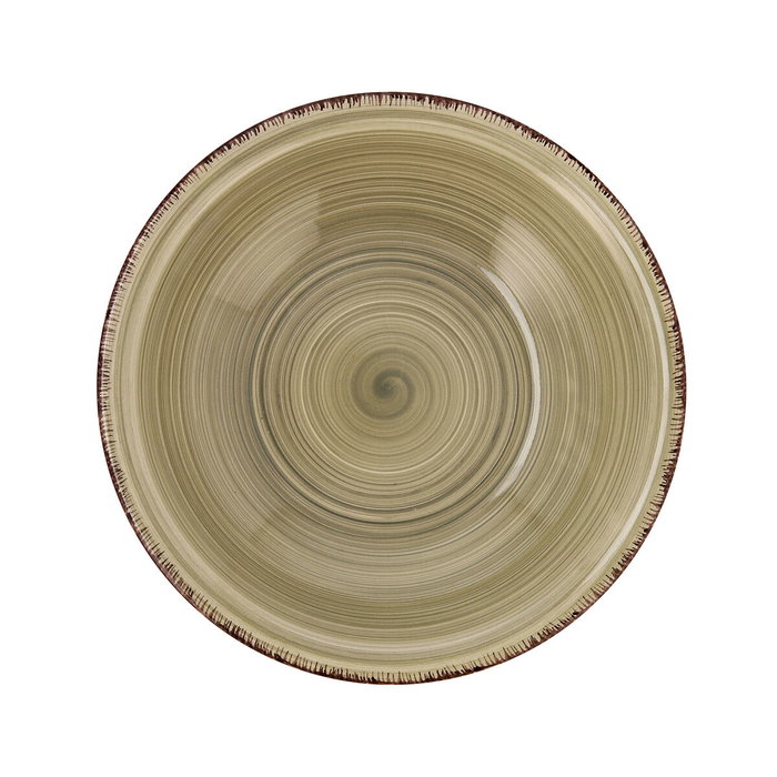 Quid Plato Hondo Vita Natura Ceramica Verde 21,5 cm (12 Unidades)