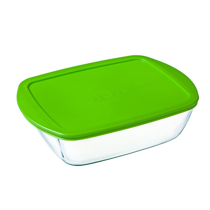 Boîte à repas rectangulaire avec couvercle Pyrex Cook&store Px Vert 2,5 L 28 x 20 x 8 cm verre Silicone (5 Unités) Boîte à repas rectangulaire avec couvercle Pyrex Cook&store Px Vert 2,5 L 28 x 20 x 8 cm verre Silicone (5 Unités)