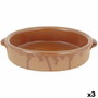 BigBuy Cooking Casserole Barro Clasico Marron Céramique Ø 28 cm (3 Unités)