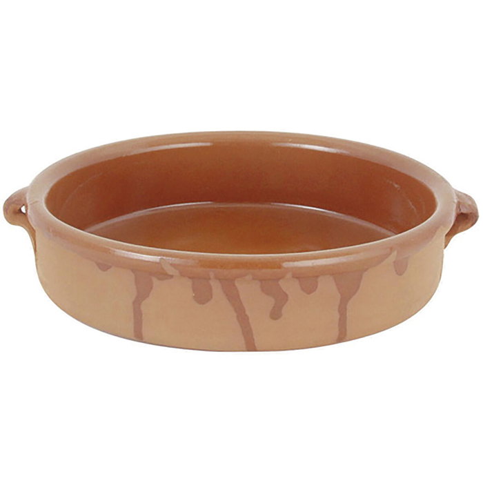 BigBuy Cooking Casserole Barro Clasico Marron Céramique Ø 28 cm (3 Unités)