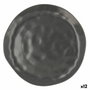 Bidasoa Assiette plate Cosmos Céramique Noir Ø 26 cm (Lot de 12)