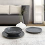 Bidasoa Assiette plate Cosmos Céramique Noir Ø 26 cm (Lot de 12)