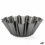 Quid Moule Tulipe Acier Peint Sweet Grey 23x9 cm 12 Unités Noir