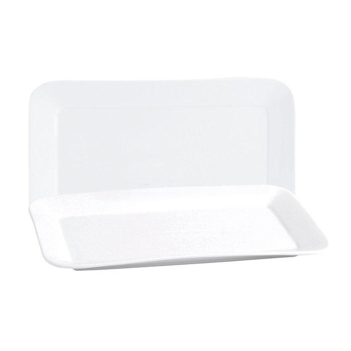 Quid Fuente Rectangular Porcelana Basic 35,8x21 cm Blanc 6 Unités Apilable Micro-ondes Lave-vaisselle Quid Fuente Rectangular Porcelana Basic 35,8x21 cm Blanc 6 Unités Apilable Micro-ondes Lave-vaisselle