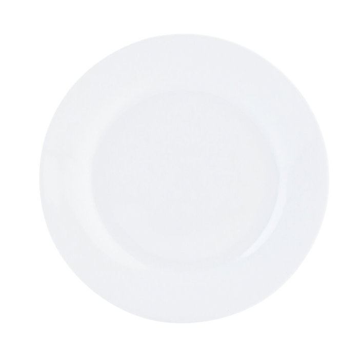 Quid Assiette Plate Porcelaine Basic Blanche 23 cm (12 Unités)