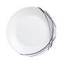 Arcopal Plato Postre Domitille Negro 18 cm (12 Unidades) en Opal - Fabriqué en France