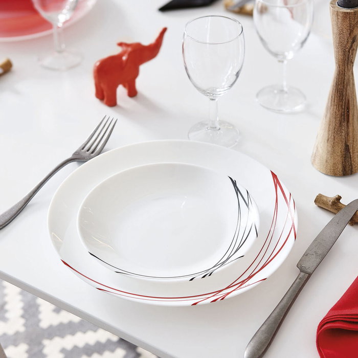 Arcopal Plato Postre Domitille Negro 18 cm (12 Unidades) en Opal - Fabriqué en France Arcopal Plato Postre Domitille Negro 18 cm (12 Unidades) en Opal - Fabriqué en France