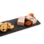 Quid Plateau en Céramique Effet Ardoise Gastro Fun Noir (30 x 10 cm, 12 Unités) Armoire de cuisine