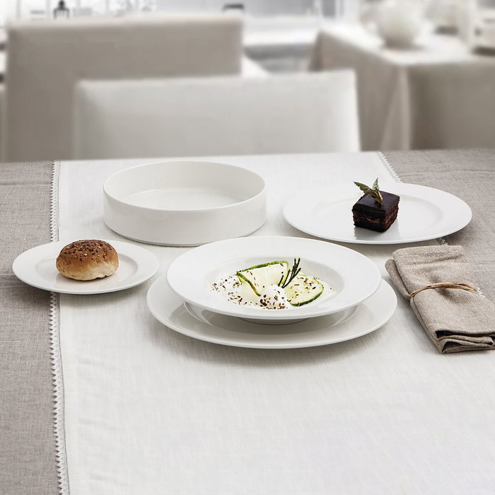 Ariane Assiette plate Ariane Prime Oblongue Céramique Blanc (22 x 20 cm) (12 Unités)زا