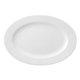 Assiette plate Ariane Prime Oblongue Céramique Blanc (38 x 25 cm) (6 Unités)