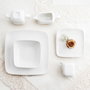 Ariane Plat Carré Vital Square en Porcelaine Blanche 24x24 cm - Lot de 12
