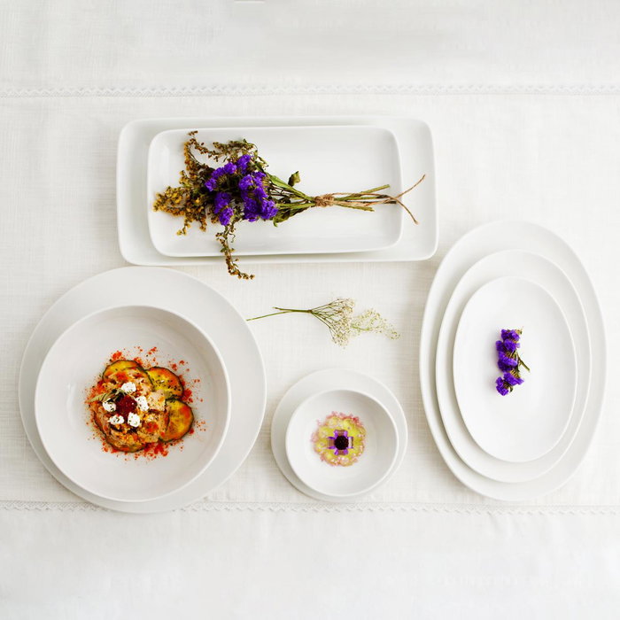 Ariane Assiette Plate Porcelaine Vital Coupe Blanche 29 cm (6 Unités)