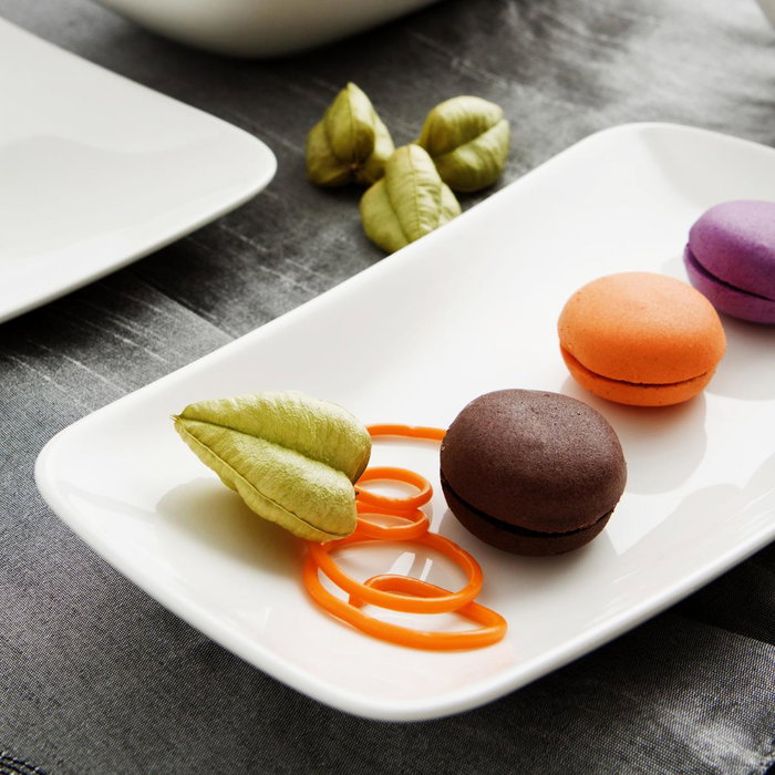 Ariane Plato Llano Vital Rectangular 38x20,4 cm Porcelana Blanco (6 Unidades)