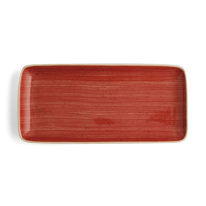 Ariane Plat Rectangulaire Terra en Porcelaine Rouge Brillant 36x16,5 cm (6 Unités) Ariane Plat Rectangulaire Terra en Porcelaine Rouge Brillant 36x16,5 cm (6 Unités)