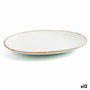 Ariane Assiette Ovale Terra Porcelaine Blanche Brillante 26 cm (12 Unités)
