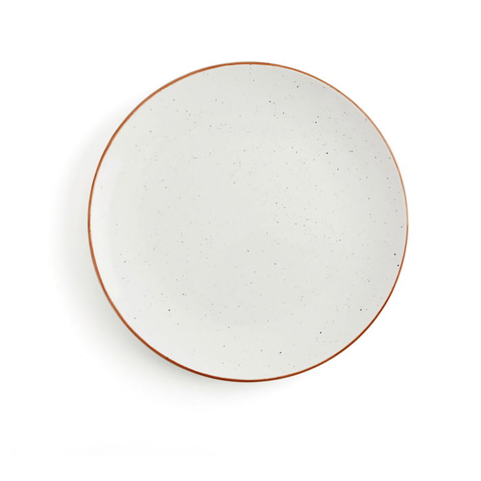 Ariane Assiette plate Terra Céramique Beige (24 cm) - Lot de 6