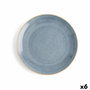Ariane Plato Llano Porcelana Terra 27 cm (6 Unidades) en Céramique Bleue Brillante