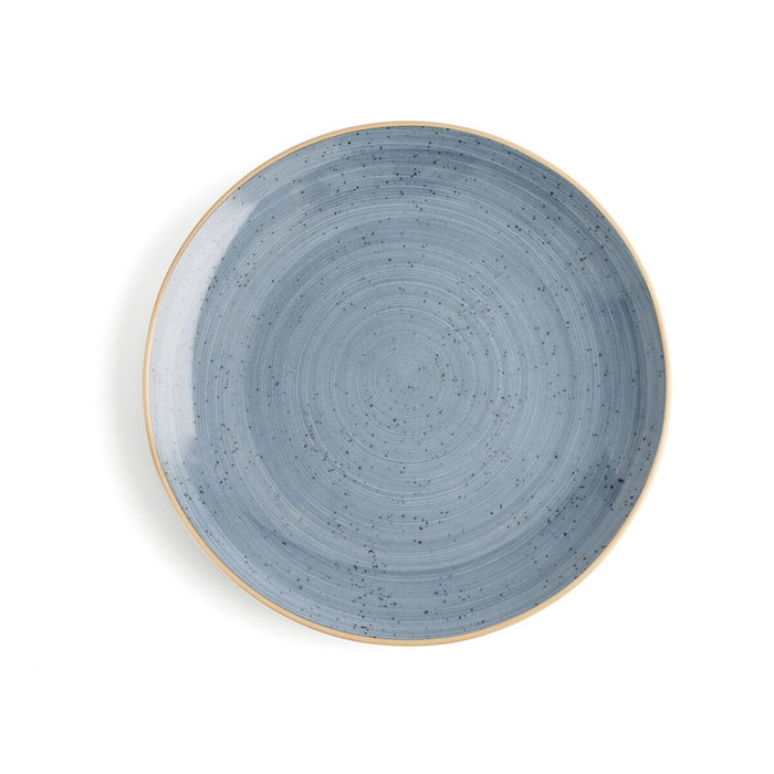 Ariane Plato Llano Porcelana Terra 27 cm (6 Unidades) en Céramique Bleue Brillante