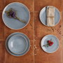 Ariane Terra Plat Rond en Porcelaine Bleu Brillant 31 cm (Lot de 6)