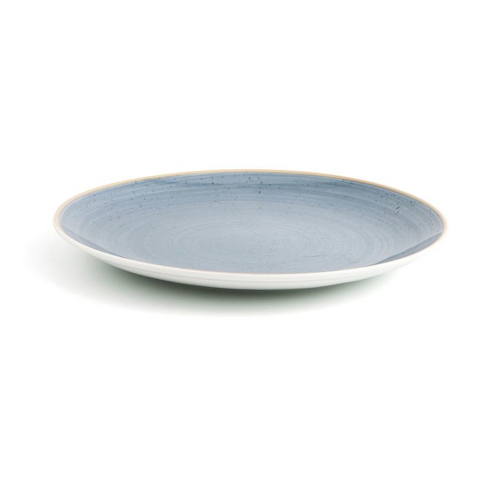 Ariane Terra Plat Rond en Porcelaine Bleu Brillant 31 cm (Lot de 6)