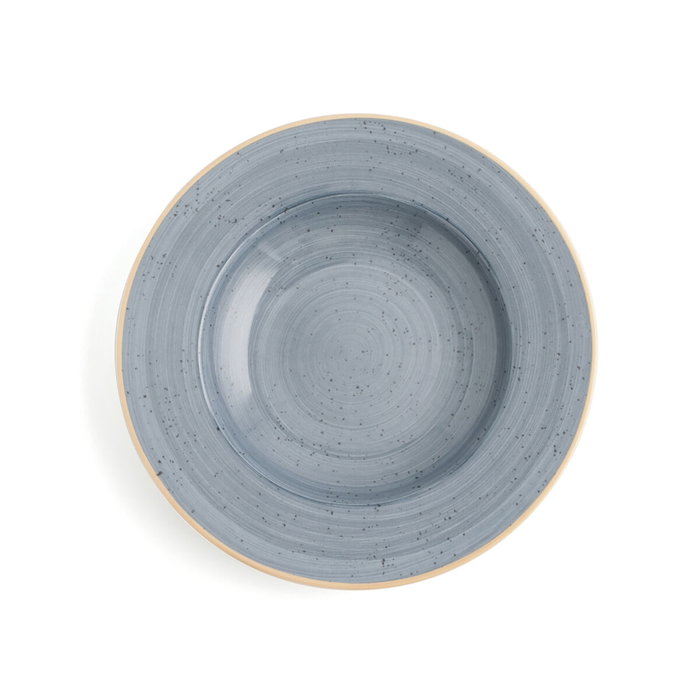 Ariane Assiette Creuse Terra en Porcelaine Bleue Brillant 26 cm (6 Unités) - Céramique, Apilable, Résistante Thermique