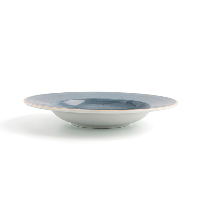 Ariane Assiette Creuse Terra en Porcelaine Bleue Brillant 26 cm (6 Unités) - Céramique, Apilable, Résistante Thermique Ariane Assiette Creuse Terra en Porcelaine Bleue Brillant 26 cm (6 Unités) - Céramique, Apilable, Résistante Thermique