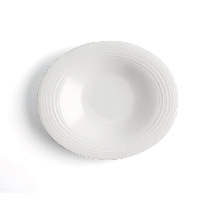 Ariane Plato Hondo A'Bordo Porcelana 29 cm Blanco Cerámica Relieve Pack 6 Unidades