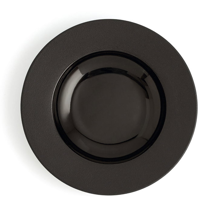 Ariane Assiette Plate Porcelaine Anthracite 26 cm Noir Brillant (6 Unités)