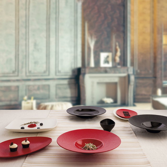 Ariane Assiette plate Antracita Triangulaire Blanche (Lot de 6, Ø 29 cm) Skus: S2708013