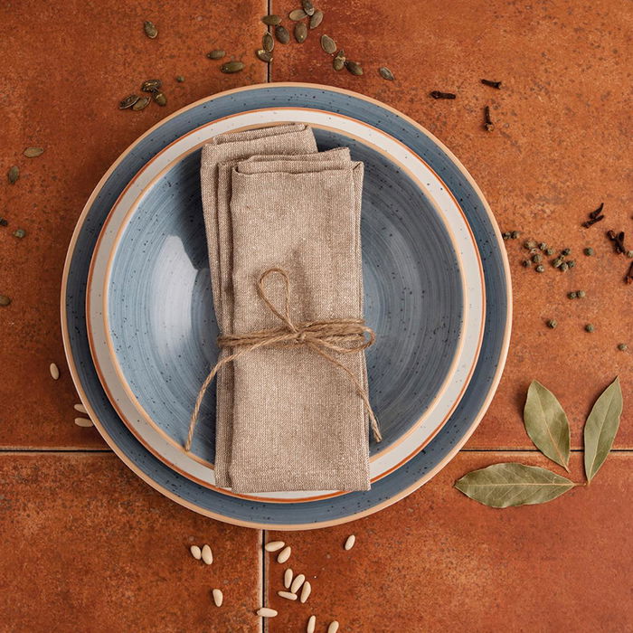 Assiette plate Ariane Terra Triangulaire Bleu Céramique Ø 29 cm (6 Unités)