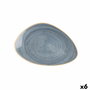 Ariane Assiette Triangulaire Porcelaine Terra Bleue 29 cm (6 Unités)