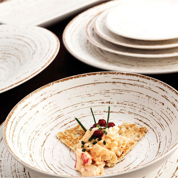 Assiette plate Ariane Tornado Céramique Bicolore (Ø 18 cm) (12 Unités)