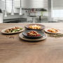 Anaflor Plato Churrasco Barro Anaflor 31 cm (8 Unités) - Céramique Beige, Résistant Choc Thermique, Apte Feu Direct