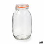 Quid Tarro Hermético Vidrio New Canette 3 L - Pack de 6 Unidades