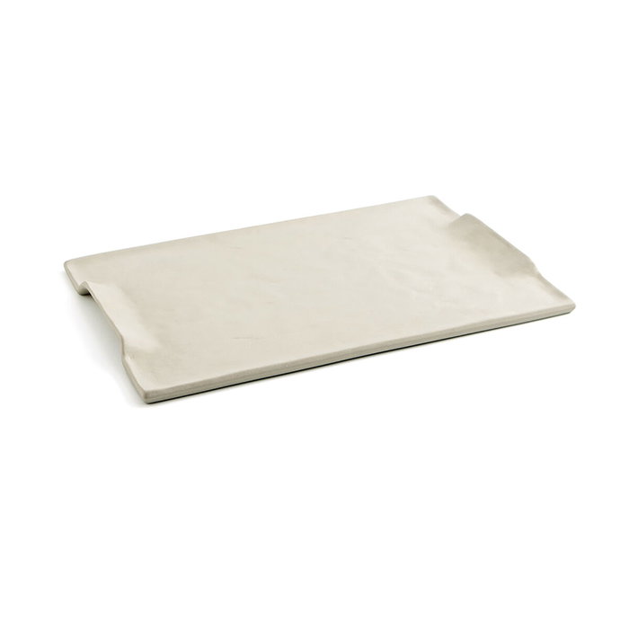 Quid Bandeja Rectangular Cerámica Mineral Gres Beige 30x18 cm (6 Unidades)