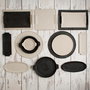 Quid Plateau Rectangulaire Céramique Mineral Gres Noir 35x23 cm (6 Unités)