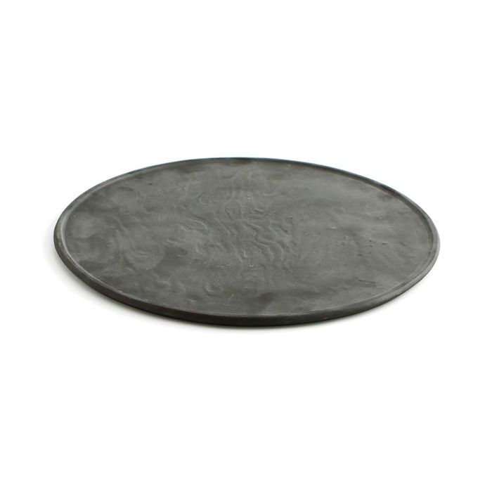 Plat à Pizza Quid Mineral Gres Céramique Noir 33 cm (6 Unités)