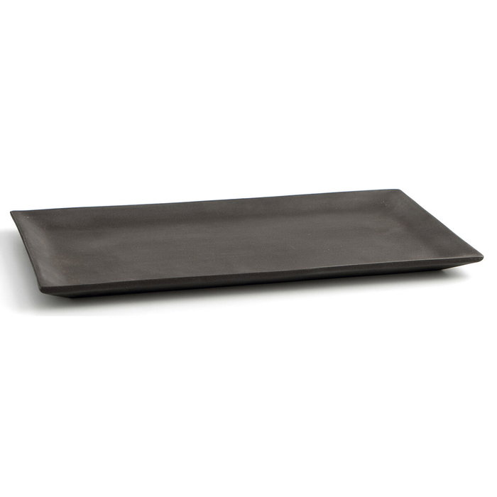 Quid Bandeja Rectangular Mineral Gres 15x30 cm Cerámica Negro (8 Unidades) Quid Bandeja Rectangular Mineral Gres 15x30 cm Cerámica Negro (8 Unidades)