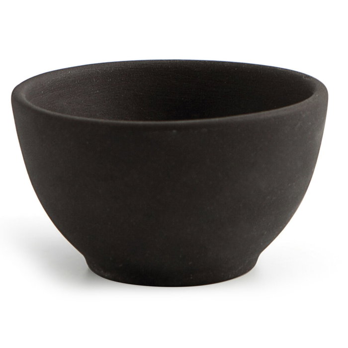 Quid Bol Mineral Gres Noir en Céramique Texturisée 9x5 cm (18 Unités)