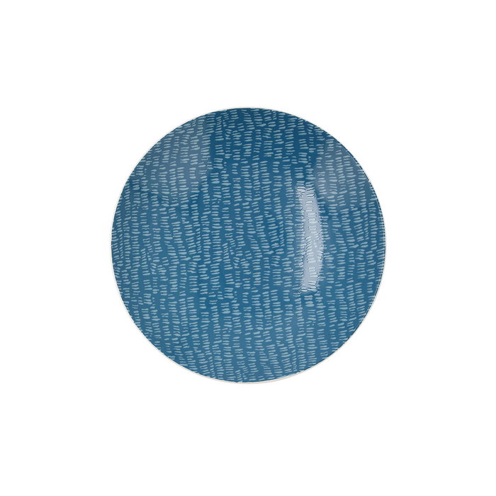 Ariane Assiette Creuse Porcelaine Ripple 20 cm (6 Unités) en Céramique Bleue
