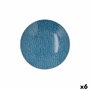 Ariane Assiette Creuse Porcelaine Ripple 20 cm (6 Unités) en Céramique Bleue